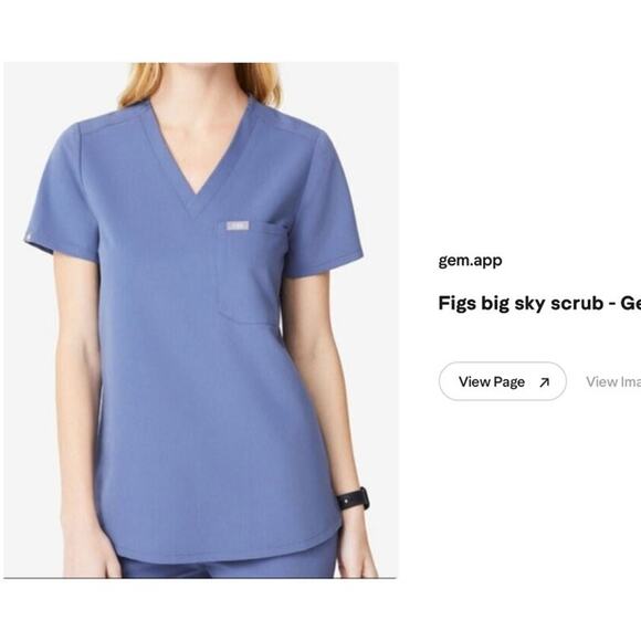 RARE EUC Figs Chisec Big Sky Three-Pocket Scrub Top Mens Size Small - Picture 3 of 4